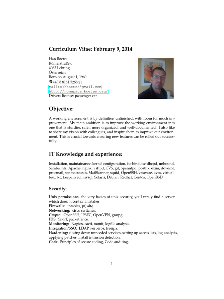 IT Trainer Curriculum Vitae | PDF | Linux | Unix