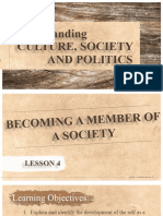Lesson 4 Becoming a Member of a Society