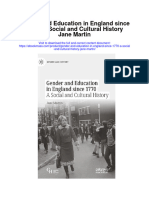 Gender and Education in England Since 1770 A Social and Cultural History Jane Martin Full Chapter