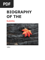 Biography of The: Subtitle