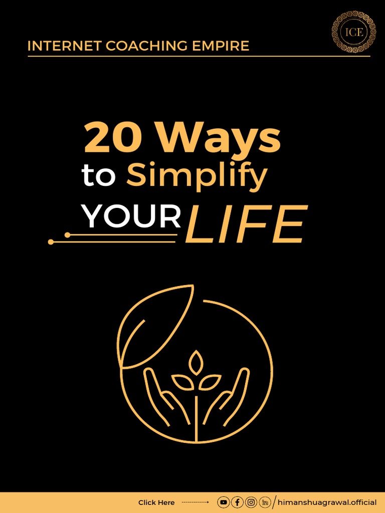 20 Ways to Simplify Your Life | PDF | Psychology | Behavioural Sciences