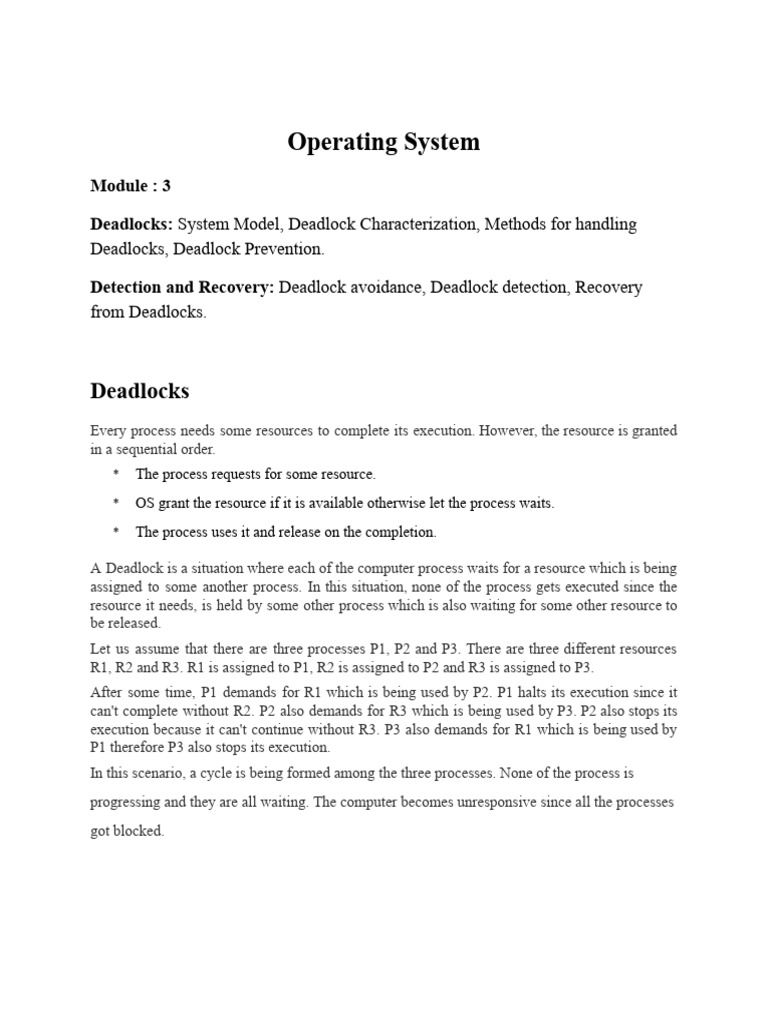 OS - Module - 3 | PDF | Process (Computing) | Computer Architecture