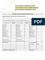 Formato de Informe de Ofrenda Recogida , Reconcilios y Conversiones