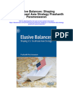 Elusive Balances Shaping U S Southeast Asia Strategy Prashanth Parameswaran Full Chapter