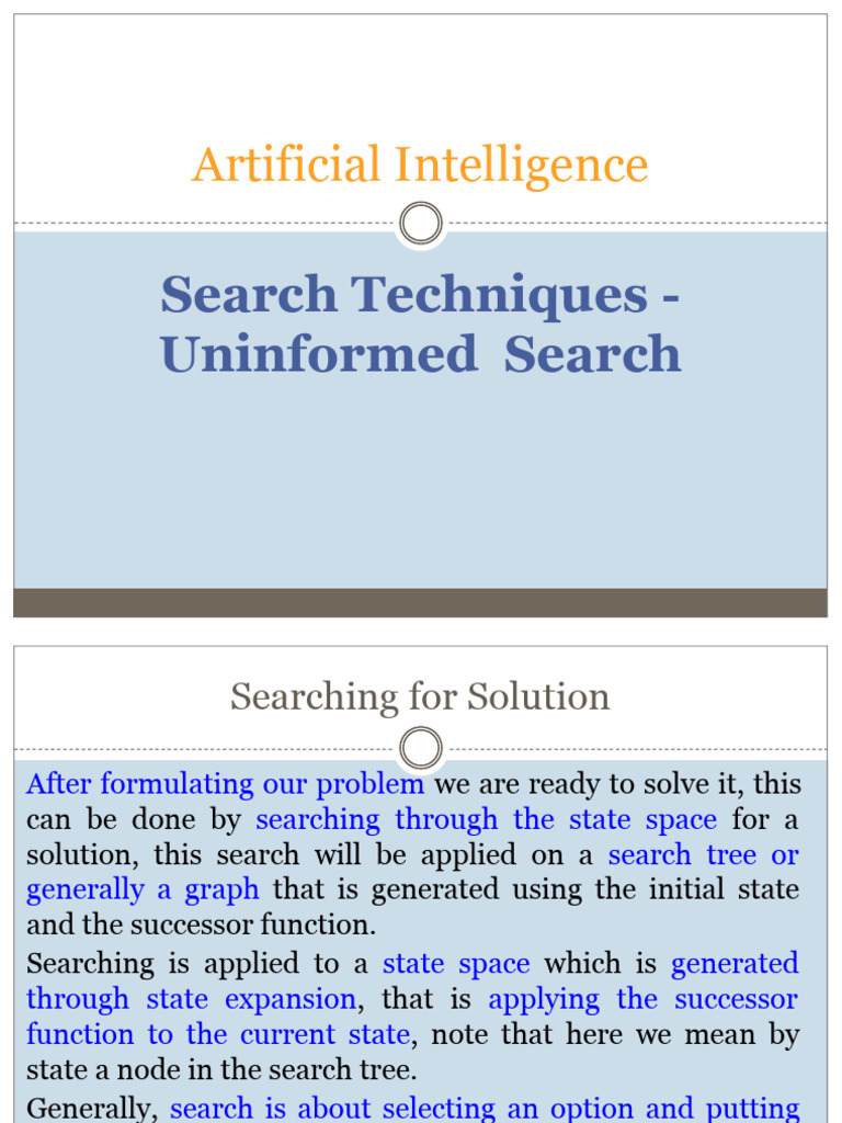 Uninformed Search Techniques Explained | PDF | Discrete Mathematics ...