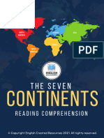 Continents Reading Comprehension English Created Resources