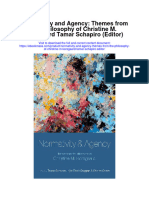 Normativity and Agency Themes From The Philosophy of Christine M Korsgaard Tamar Schapiro Editor Full Chapter
