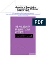 The Philosophy of Quantitative Methods Understanding Statistics Brian D Haig Full Chapter