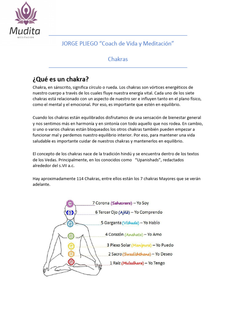 Guía Completa de los 7 Chakras Principales | PDF | Amor | Chakra
