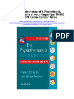 The Physiotherapists Pocketbook Essential Facts at Your Fingertips Third Edition Karen Kenyon Mres Full Chapter