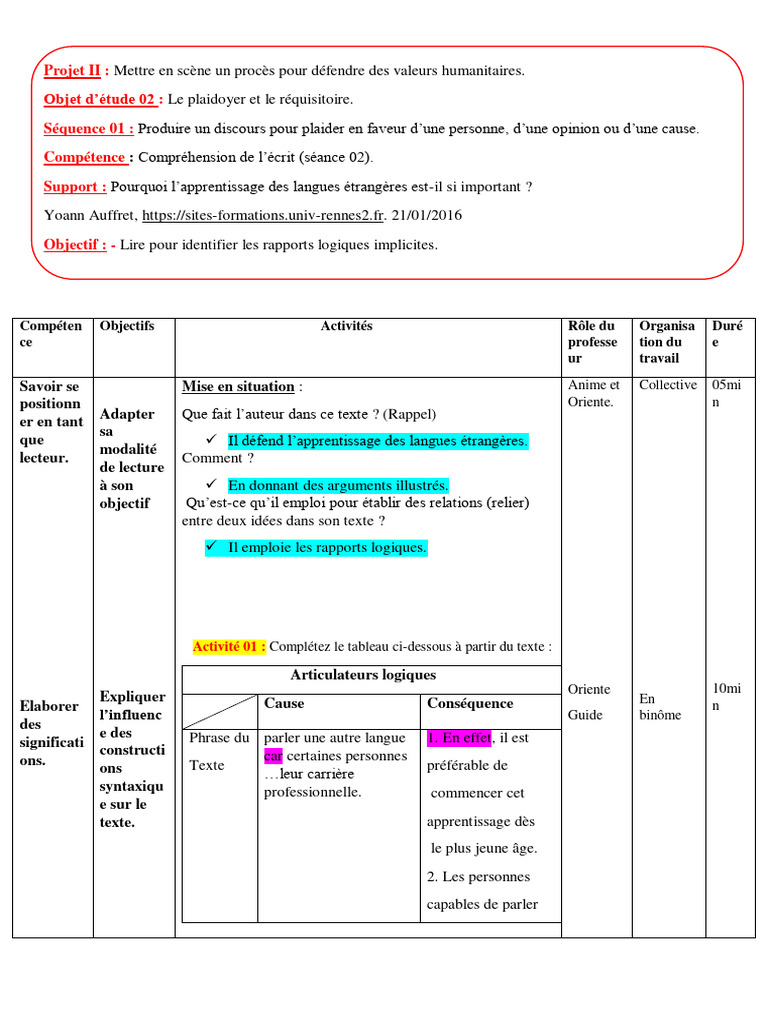 Compréhension des rapports logiques en lecture | PDF | Logique mathématique