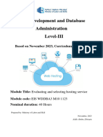 TM10 Evaluating and Selecting Web Hosting Service