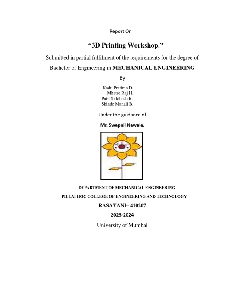 3D Printing Workshop Overview | PDF | 3 D Printing | Secondary Sector ...