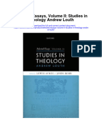 Selected Essays Volume Ii Studies in Theology Andrew Louth All Chapter