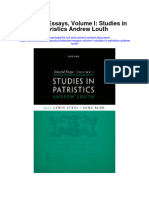 Download Selected Essays Volume I Studies In Patristics Andrew Louth all chapter