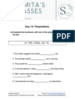 Day 14- Prepositions