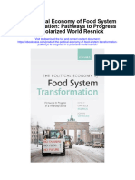 The Political Economy of Food System Transformation Pathways To Progress in A Polarized World Resnick Full Chapter