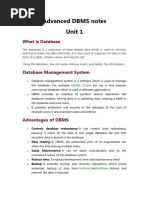 Advanced DBMS Notes