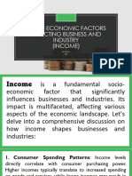 Socio Economic Factors Affecting Business and IndustryINCOME