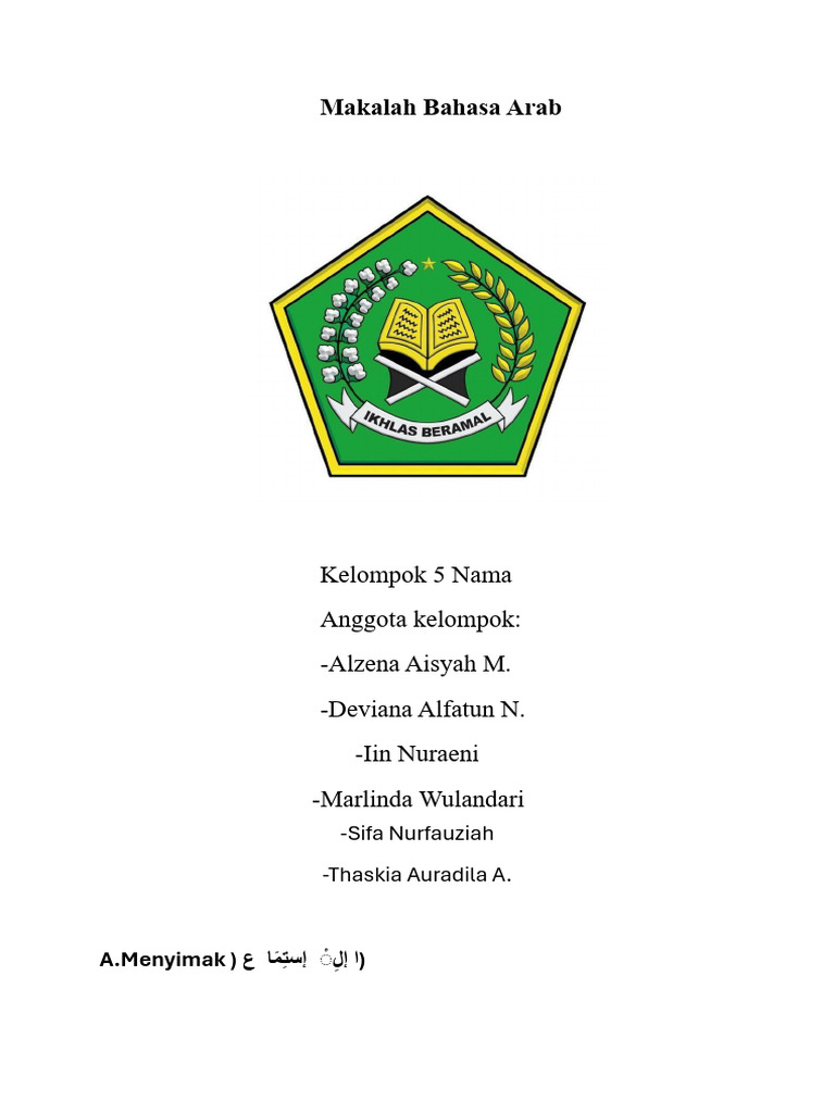 Makalah Bahasa Arab | PDF