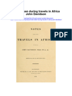 Notes Taken During Travels in Africa John Davidson Full Chapter