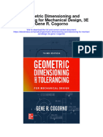 Geometric Dimensioning and Tolerancing For Mechanical Design 3E Gene R Cogorno Full Chapter