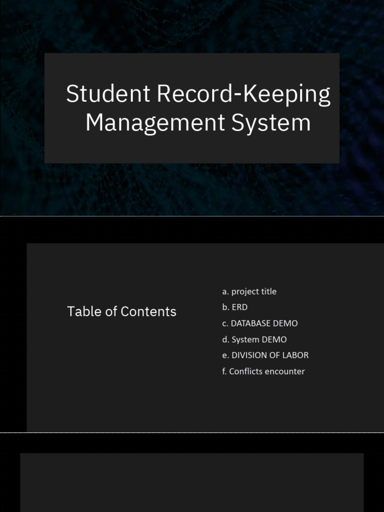 Student RecordKeeping Management System Download Free PDF