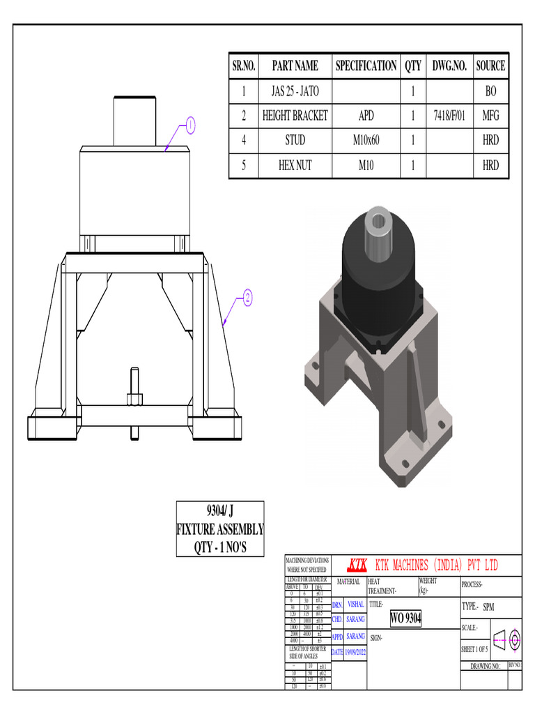 Height Bracket Fabrication Details | PDF | International Organization ...
