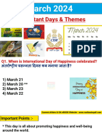 March 2024 Important Days Quiz