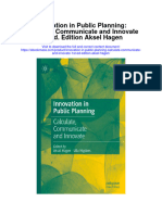 Innovation in Public Planning Calculate Communicate and Innovate 1St Ed Edition Aksel Hagen Full Chapter