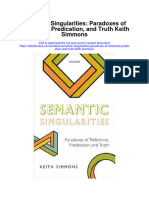 Download Semantic Singularities Paradoxes Of Reference Predication And Truth Keith Simmons all chapter