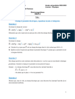 Champ Et Potentiel Électriques, Équations Locales Et Intégrales Exercice 1