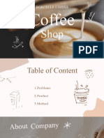 Brown Playful Doodle Cute Coffee Shop Company Profile Presentation