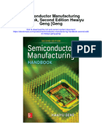 Semiconductor Manufacturing Handbook Second Edition Hwaiyu Geng Geng All Chapter