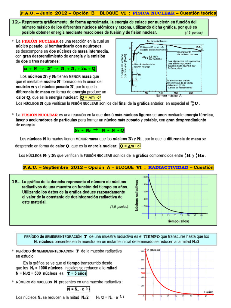 Física Nuclear Pdf Núcleo Atómico Armas Nucleares