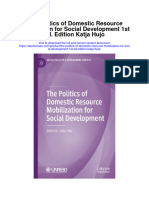 Download The Politics Of Domestic Resource Mobilization For Social Development 1St Ed Edition Katja Hujo full chapter