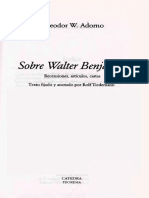Adorno, Sobre Walter Benjamin