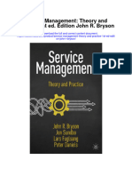 Service Management Theory and Practice 1St Ed Edition John R Bryson All Chapter
