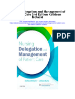 Download Nursing Delegation And Management Of Patient Care 2Nd Edition Kathleen Motacki full chapter