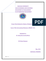 Individual Assignment of International Business Bisrat Damene