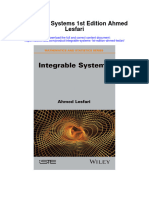 Integrable Systems 1St Edition Ahmed Lesfari Full Chapter