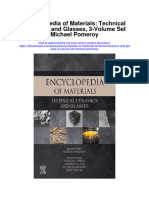 Encyclopedia of Materials Technical Ceramics and Glasses 3 Volume Set Michael Pomeroy Full Chapter