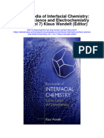 Encyclopedia of Interfacial Chemistry Surface Science and Electrochemistry Vol 1 Vol 7 Klaus Wandelt Editor Full Chapter
