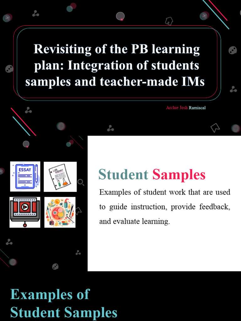 Integrating Student Samples in Learning | PDF | Learning | Education Theory