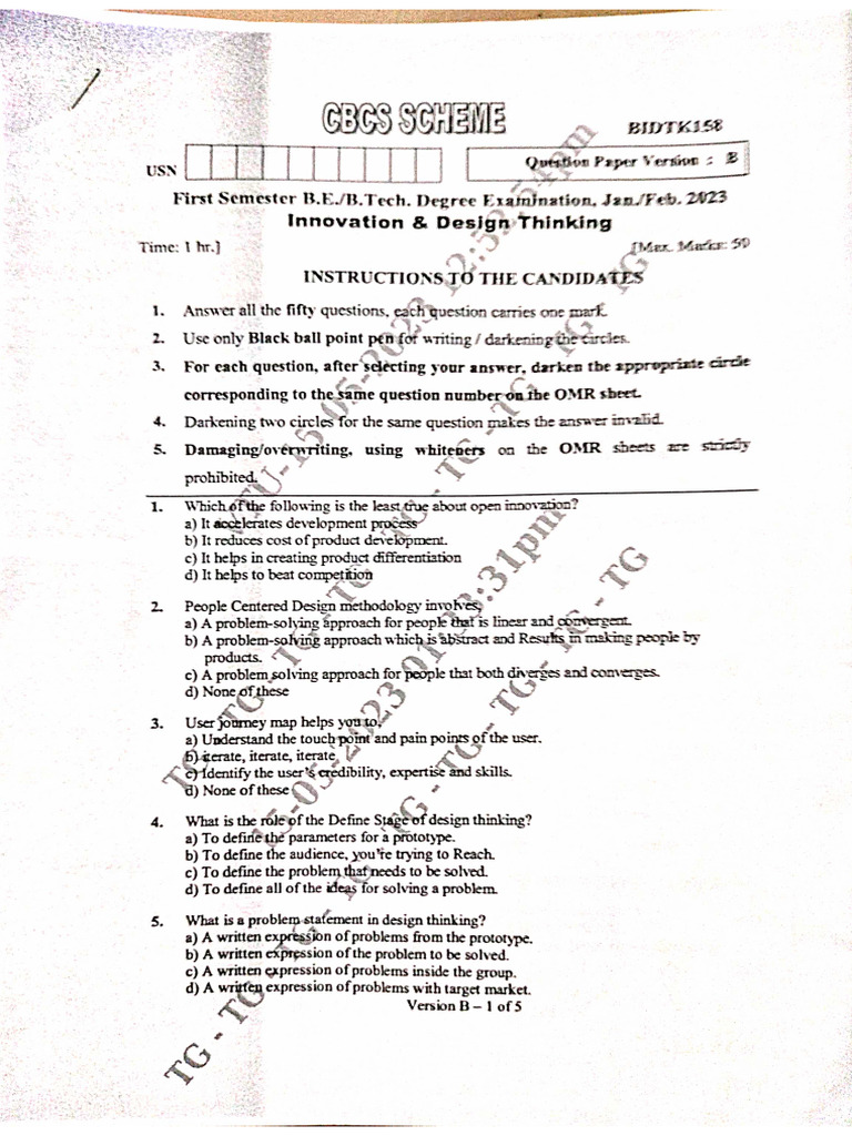 May 2023 VTU QP | PDF