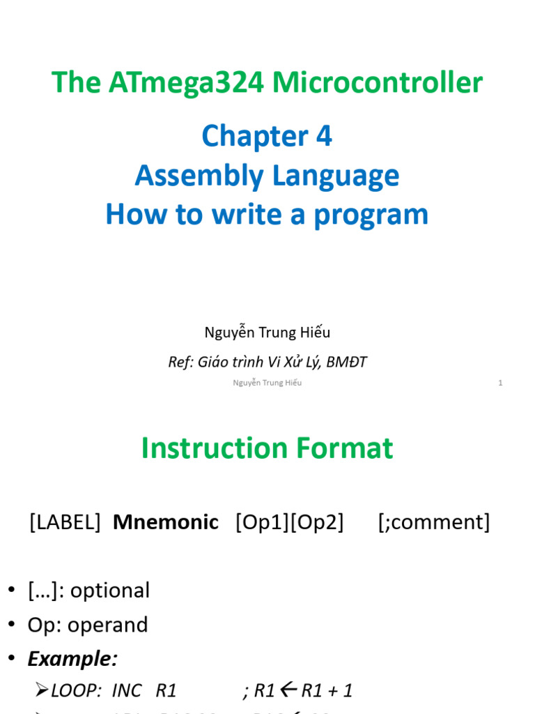ATmega-Chap4-Assembly-Programming | PDF | Assembly Language | Software ...