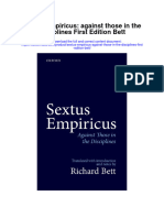 Sextus Empiricus Against Those in The Disciplines First Edition Bett All Chapter