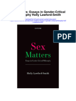 Download Sex Matters Essays In Gender Critical Philosophy Holly Lawford Smith all chapter