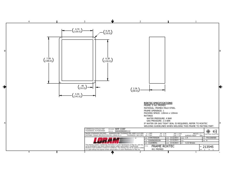 Roxtec Frame Specifications and Details | PDF | Industrial Processes ...