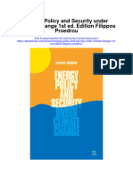Energy Policy and Security Under Climate Change 1St Ed Edition Filippos Proedrou Full Chapter